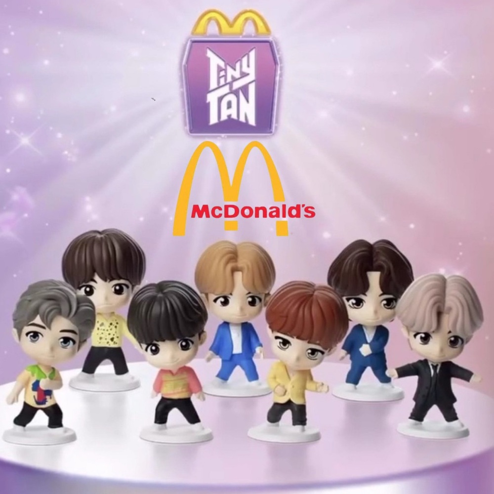 McDonald's Happy Meal TinyTAN Figure BTS Jung Kook & RM K Pop Throwback Ed - Picture 6 of 6